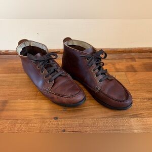 Vintage Eastland Womens 8.5 Brown Leather Ankle Booties Chukka Camp Boots